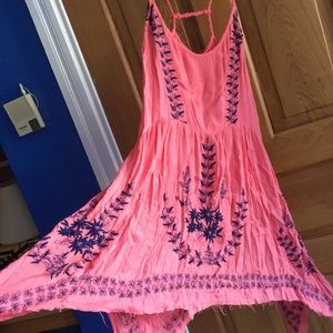 Free People flowing embroidered dress. New! Sz S